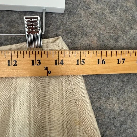 Reformation Wide Leg Striped Pants Womens 6 Cuffed High Rise Surplus Fabric USA‎ - Picture 6 of 16